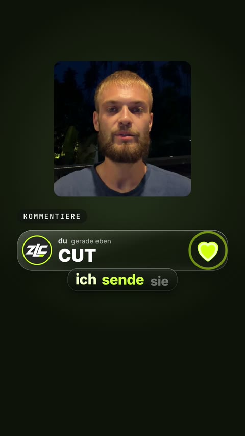 Beispiel-Reel mit Grafiken und Untertiteln